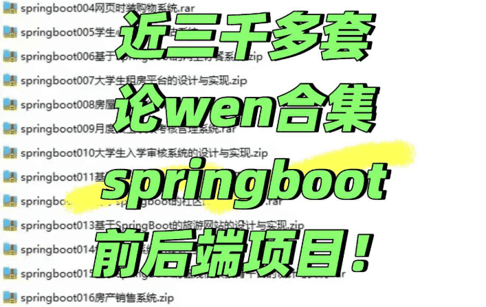 3000多套Java毕业设计项目源码合集（附sql+答辩文档+视频+进阶资料+简历+面试题）