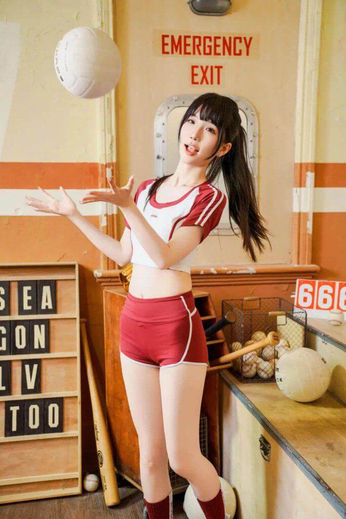 图片[2]-高清美女壁纸丨体操服排球少女写真-掘金谷